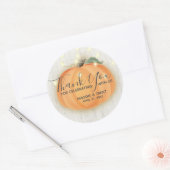 カボチャのストリングラ素朴イトありがとう ラウンドシール (封筒)