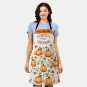 カボチャのスパイスされたメラニン紅葉名 エプロン (着用した状態)