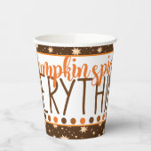 カボチャのスパイスすべての星空の背景 紙コップ (左)
