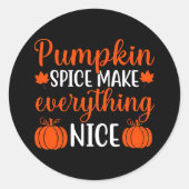 カボチャのスパイスすべてを作る素敵なステッカー ラウンドシール (正面)