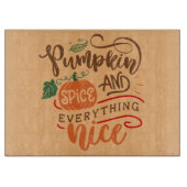 カボチャのスパイスすべて素晴らしい感謝祭のギフト カッティングボード (正面)