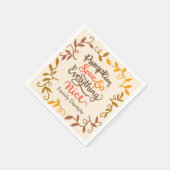 カボチャのスパイスすべて素晴らしい スタンダードカクテルナプキン (角)