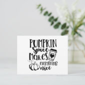 カボチャのスパイスですべて素敵 ポストカード (スタンド正面)
