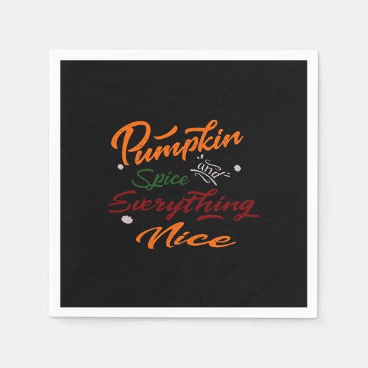カボチャのスパイスとすべてのすばらしいスローガン スタンダードカクテルナプキン (正面)