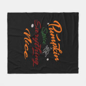 カボチャのスパイスとすべてのすばらしいスローガン フリースブランケット (正面(横))