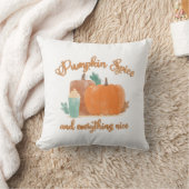 カボチャのスパイスとオールナイスウォーターカラー秋 クッション (ブランケット)