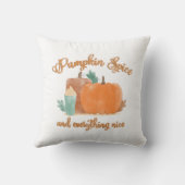 カボチャのスパイスとオールナイスウォーターカラー秋 クッション (裏面)