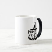 カボチャのスパイスとジャックOランタンの魔女 モーフィングマグカップ (正面右)