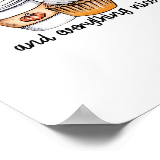 カボチャのスパイスと何もかとも可愛おもしろいい ポスター (角)