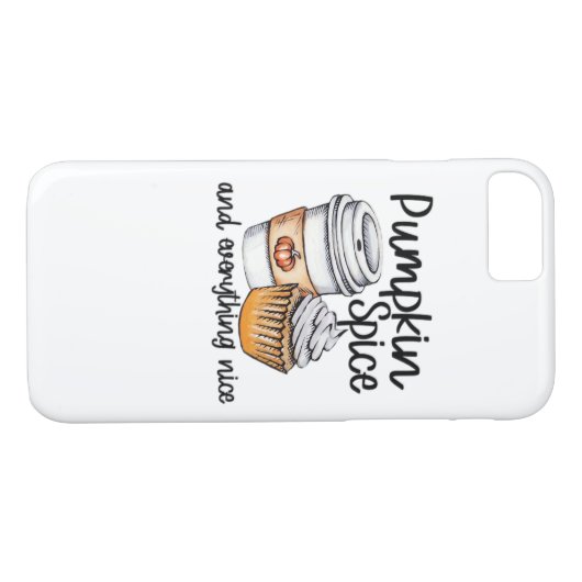 カボチャのスパイスと何もかとも可愛おもしろいい Case-Mate iPhoneケース (裏面(横))