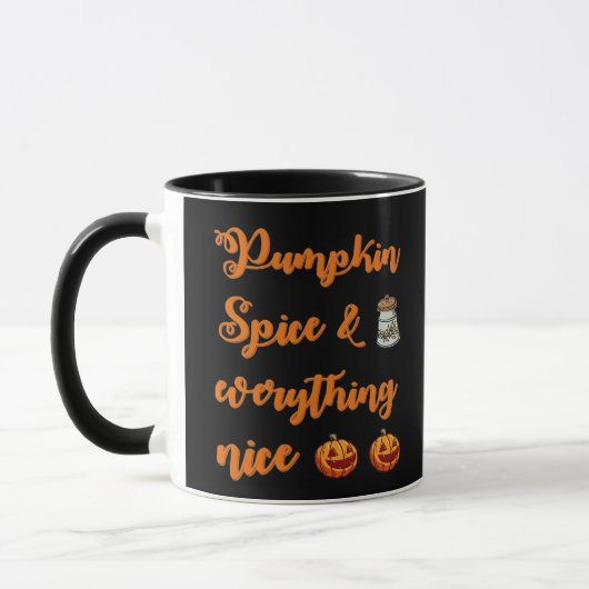 カボチャのスパイスと全ていい可愛いハロウィーン マグカップ (左)
