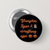 カボチャのスパイスと全ていい可愛いハロウィーン 缶バッジ (正面&裏面)