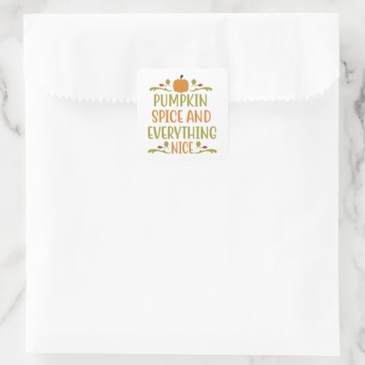 カボチャのスパイスと全ていい可愛い秋 スクエアシール (バッグ)