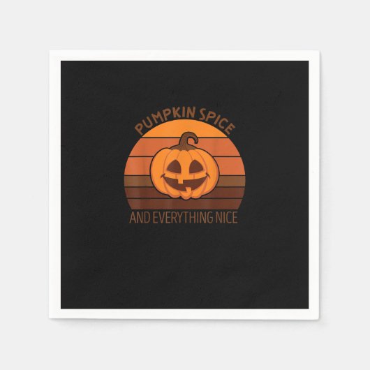 カボチャのスパイスと全ていい秋Y'all スタンダードカクテルナプキン (正面)