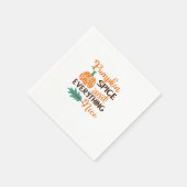 カボチャのスパイスと全ていい – かわいいカボチャ スタンダードカクテルナプキン (角)