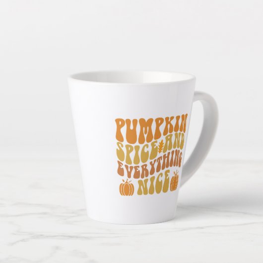 カボチャのスパイスと全ていい カフェラテマグ (右アングル)