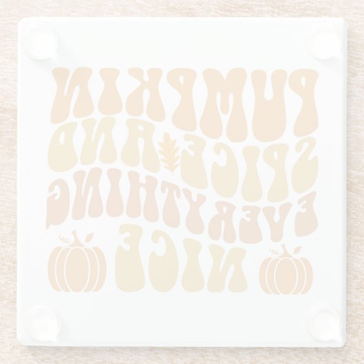 カボチャのスパイスと全ていい ガラスコースター (裏面)