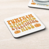 カボチャのスパイスと全ていい コースター (左側)