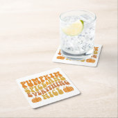 カボチャのスパイスと全ていい スクエアペーパーコースター (インサイチュ)