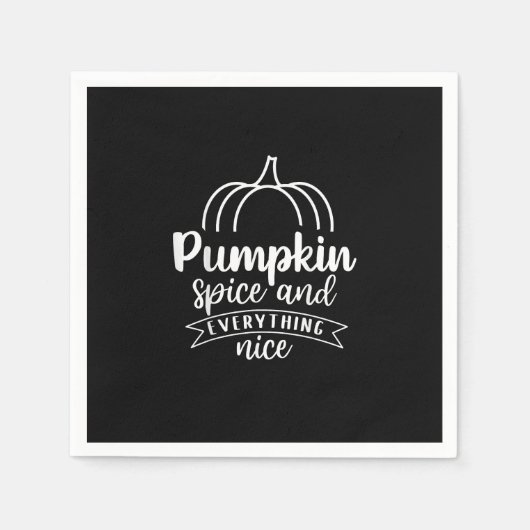 カボチャのスパイスと全ていい スタンダードカクテルナプキン (正面)