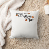 カボチャのスパイスと全ていい – ブラックフレーズW クッション (ブランケット)