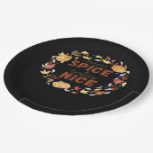 カボチャのスパイスと全てのすばらしい不可欠おもしろい物 ペーパープレート (アングル)