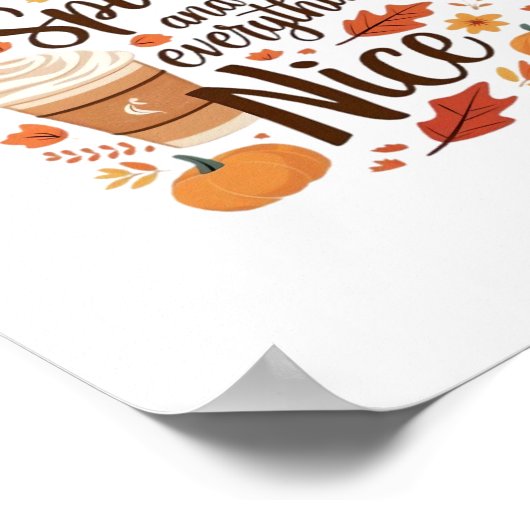 カボチャのスパイスと全てのすばらしい要おもしろい素 ポスター (角)