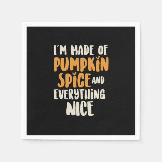 カボチャのスパイスと全ての素敵なスロース スタンダードカクテルナプキン (正面)