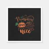 カボチャのスパイスと全ての素敵なスロース スタンダードカクテルナプキン (正面)