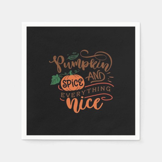 カボチャのスパイスと全ての素敵なスロース スタンダードカクテルナプキン (正面)