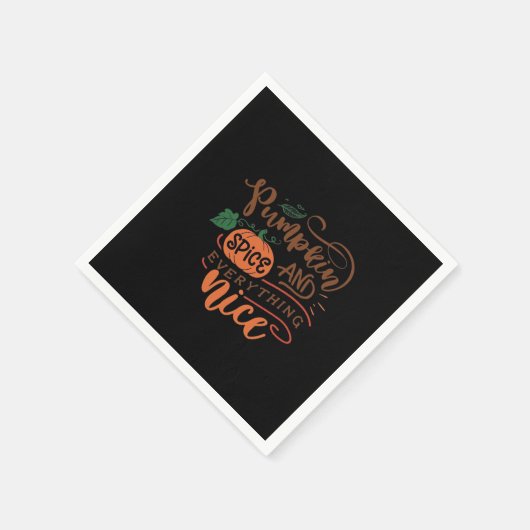 カボチャのスパイスと全ての素敵なスロース スタンダードカクテルナプキン (角)