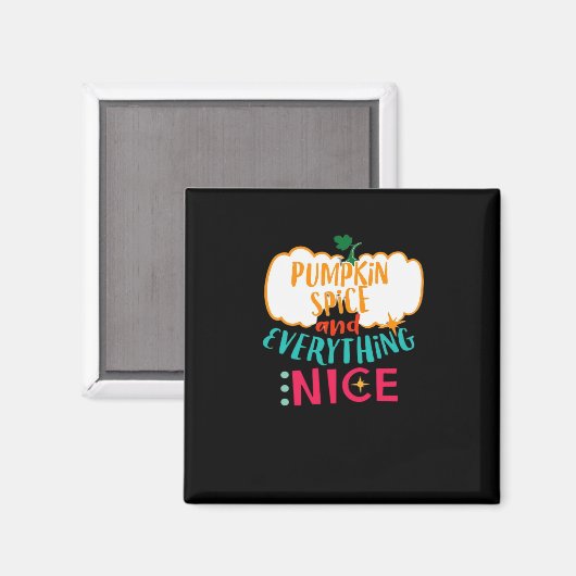 カボチャのスパイスと全ての素敵な愛の秋の家族 マグネット (正面/裏面)