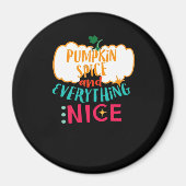 カボチャのスパイスと全ての素敵な愛の秋の家族 マグネット (正面)