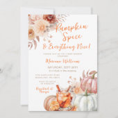 カボチャのスパイスと全ての素敵な赤ちゃんシャワー 招待状 (正面)
