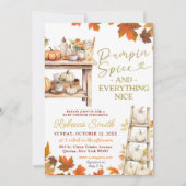 カボチャのスパイスと全ての素敵な赤ちゃんシャワー 招待状 (正面)