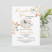 カボチャのスパイスと全ての素敵な3番目の誕生日 招待状 (スタンド正面)