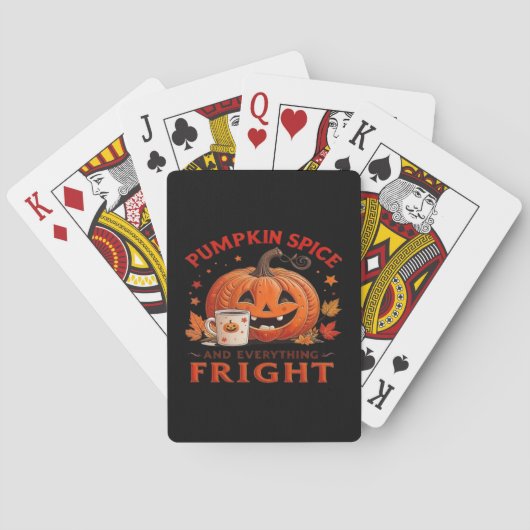 カボチャのスパイスと全てのFright Halloween Desi トランプ (裏面)