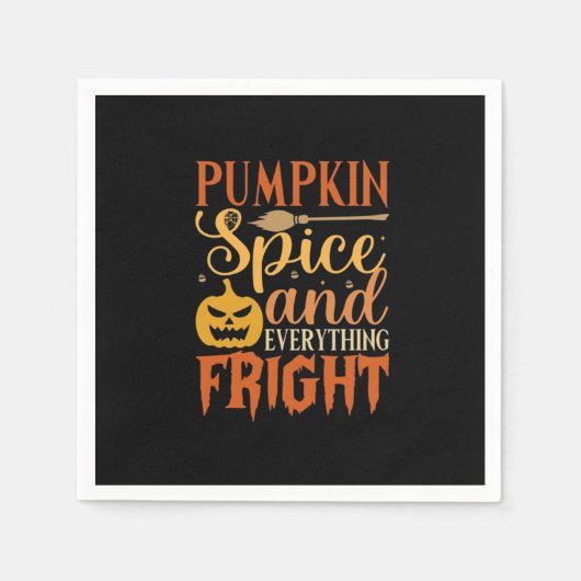カボチャのスパイスと全て恐れ入る スタンダードカクテルナプキン (正面)