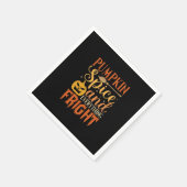 カボチャのスパイスと全て恐れ入る スタンダードカクテルナプキン (角)