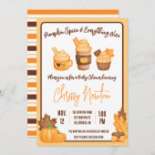 カボチャのスパイスと全て素敵な、赤ちゃんシャワー 招待状 (正面/裏面)