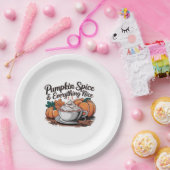 カボチャのスパイスと全て素晴らしい – ウイルス引用文 ペーパープレート (パーティー)