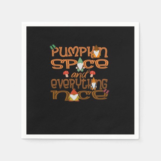 カボチャのスパイスと全て良い(Ver 1) スタンダードカクテルナプキン (正面)