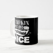 カボチャのスパイスと感謝のおもしろい気持ち コーヒーマグカップ (正面左)
