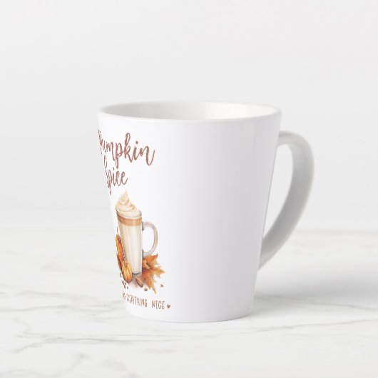 カボチャのスパイスと素晴らしいもの カフェラテマグ (右アングル)