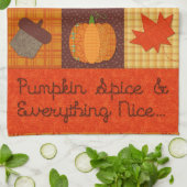 カボチャのスパイスと素晴らしいもの キッチンタオル (折り畳み)