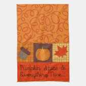 カボチャのスパイスと素晴らしいもの キッチンタオル (縦)