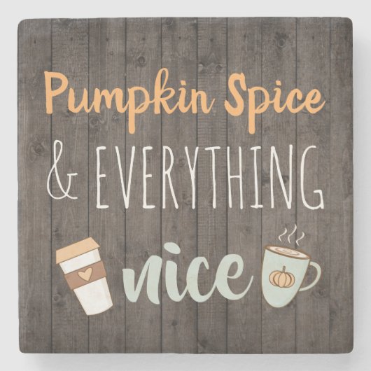 カボチャのスパイスと素晴らしいもの ストーンコースター (正面)
