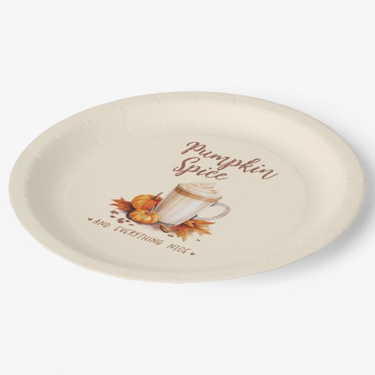 カボチャのスパイスと素晴らしいもの ペーパープレート (アングル)