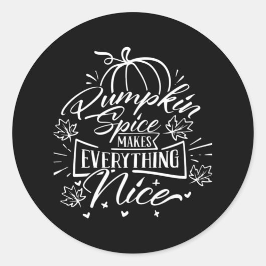 カボチャのスパイスとEverything Nice - Virus Autumn Q ラウンドシール (正面)