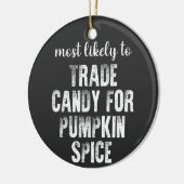 カボチャのスパイスのためのキャンディを取引する可能性が最も高い セラミックオーナメント (左)